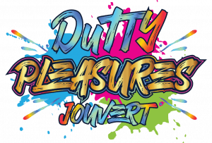 A colorful graffiti font that reads " dutty pleasures jouvert ".